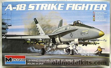 Monogram 1/48 A-18 Hornet Strike Fighter Marines or Navy (F-18  F/A-18), 5807 plastic model kit